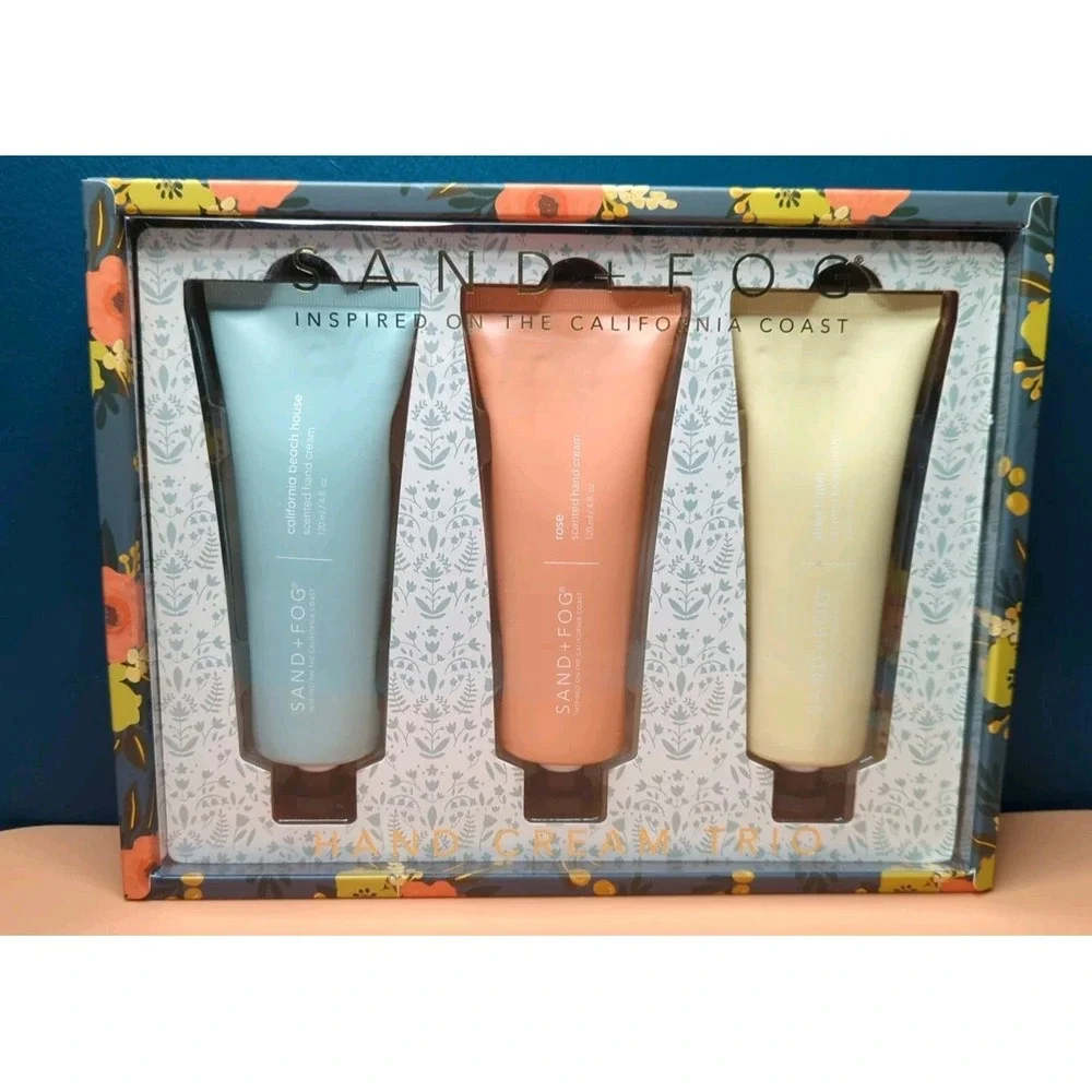 Sand + Fog Hand Cream Set: Shea Butter, Rose, California Beach House Exp 6/27